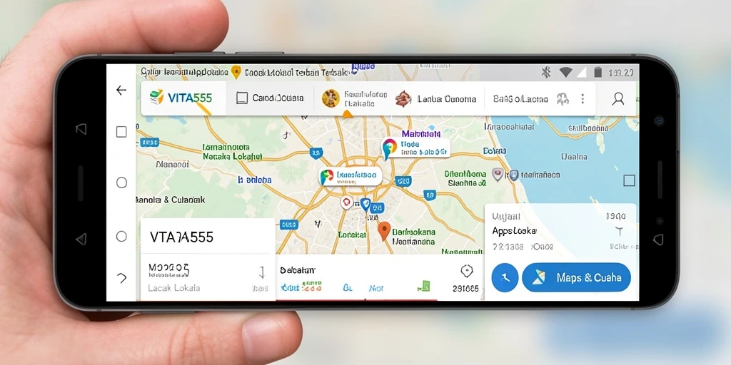 Antarmuka aplikasi Lacak Lokasi VITA555 yang informatif dan interaktif.