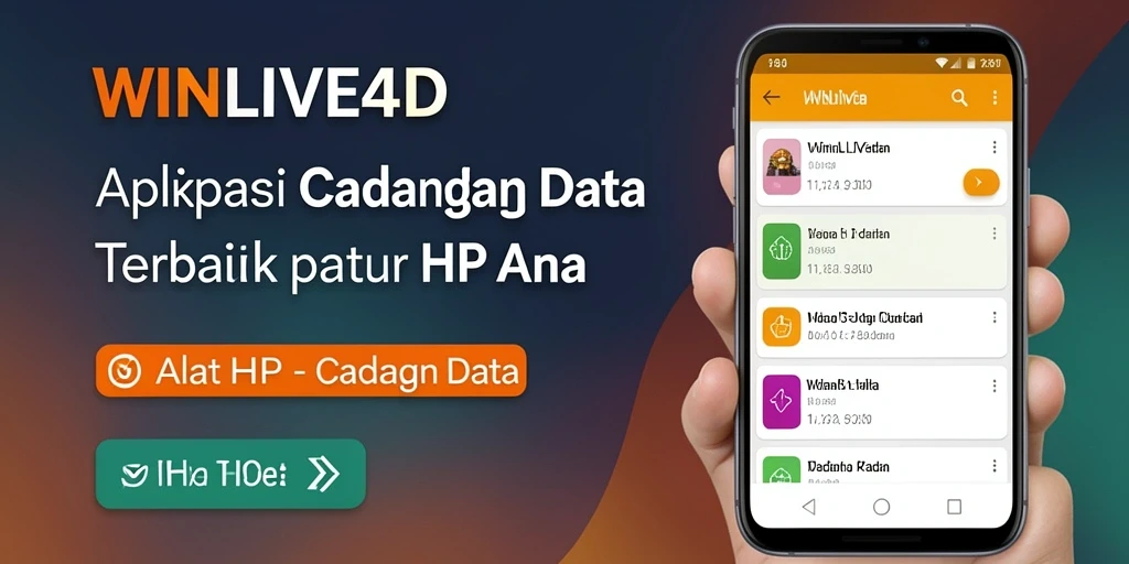 Antarmuka utama WINLIVE4D dengan fitur cadangan data yang intuitif.